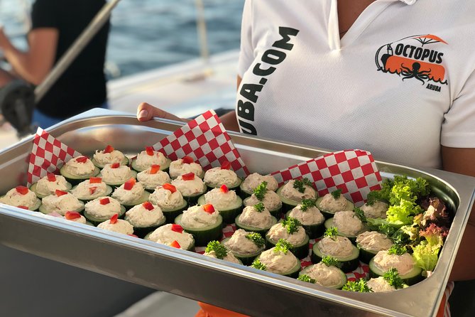 Aruba Happy Hour Sunset Sail with Savory Bites and Cocktails - The crew makes it: attentive, organized, and good at keeping things smooth