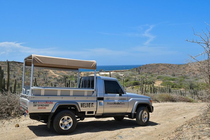 Aruba Outback Safari Jeep Tour - Lighthouse, Arikok & Conchi Pool - Conchi Natural Pool: swimming time, with a stair-and-stamina note