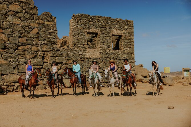 Aruba's Northern Coast Horseback Adventure - Wariruri Bay beach riding: dunes, sand, and the baby natural bridge photo stop
